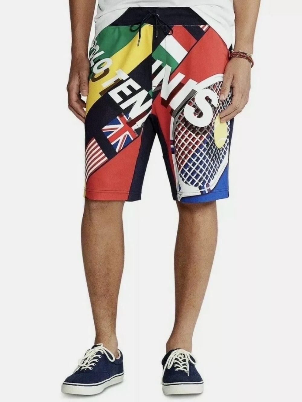 Polo RALPH LAUREN Mens Fleece TENNIS Shorts INTERLOCK Flag (mix36)